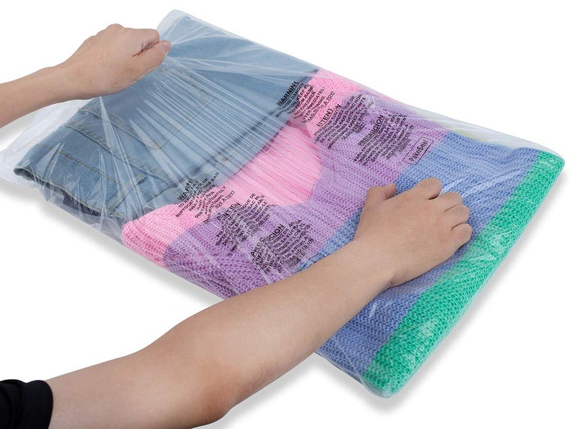 PaknSeal Clear 16x22 Self Seal Poly Bags, Suffocation Warning (100 Count) - Image 5